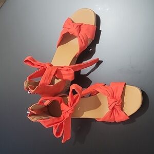 UGG Starla Suede Ankle Wrap Espadrille Wedge Sandals Size 9.5
